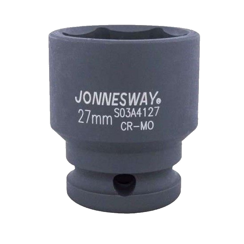 Головка торцевая ударная Jonnesway S03A4127 (посадочный 1/2 дюйма, размер 27мм, шестигранный тип) удлинитель jonnesway для ударного инструмента 1 2 dr 100 мм s03a4e4