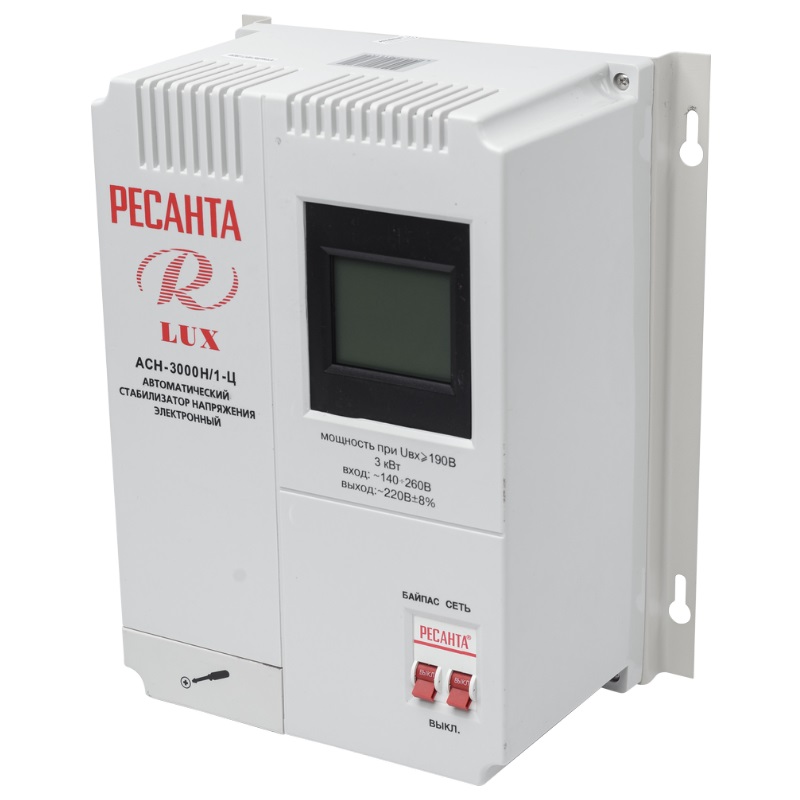 Стабилизатор напряжения Ресанта ACH-3000Н/1-Ц LUX 63/6/21 стабилизатор напряжения энергия арс 500 е0101 0131