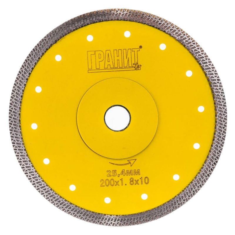 Алмазный диск для плиткорезов Гранит CPSP 250829 (200х25.4х1.8х10 мм, по керамограниту/керамике) диск алмазный по керамограниту rage by vira турбированный 2x230 мм