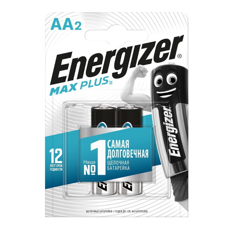 Элемент питания Energizer Max Plus AA/E91 BP2 E301323102H пальчиковые батарейки energizer max e91 аа 4 шт