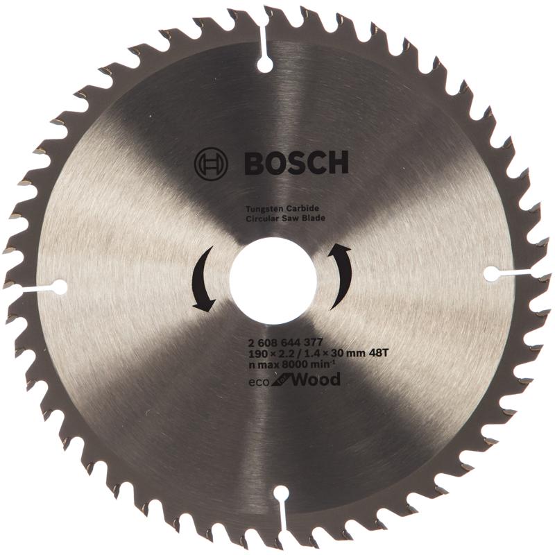 Пильный диск по дереву Bosch ECO WOOD 2.608.644.377 (148T, диаметр 190 мм, посадочный 30 мм, толщина 1,4 мм) пильный диск bosch