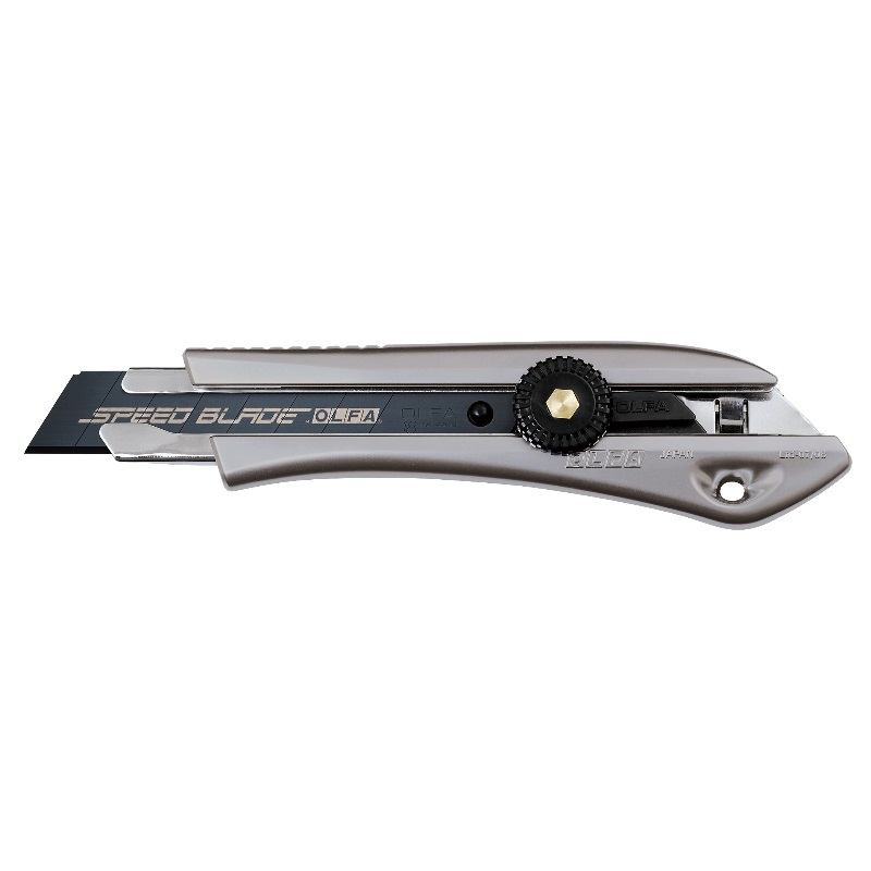 Нож Olfa OL-LTD-L-LFB с выдвижным лезвием, 18 мм, с тефлоновым покрытием нож с выдвижным сегментированным лезвием 18 мм