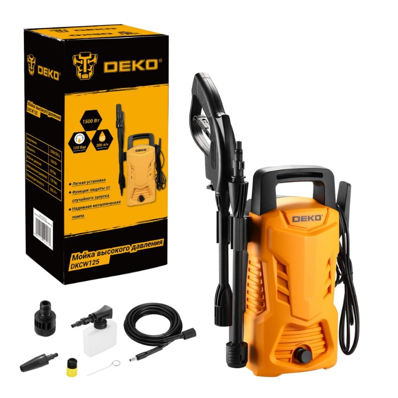 Мойка высокого давления Deko DKCW125 063-4301 емкость для моющего средства ryobi