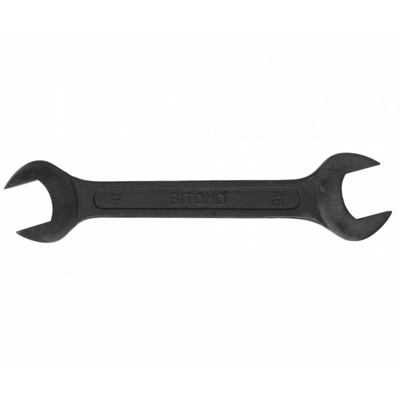 Ключ гаечный рожковый Sitomo 41x46 мм SIT (оксидированный, двусторонний, черный) гаечный рожковый ключ frosp 30х32мм