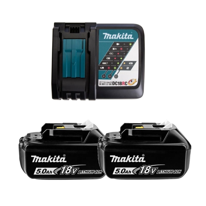 Набор 2 аккумулятора BL1850B и зарядное устройство DC18RC Makita191L74-5 зарядное устройство makita dc18sd lxt 14 4 18 в для серии she 1 шт 630570 1