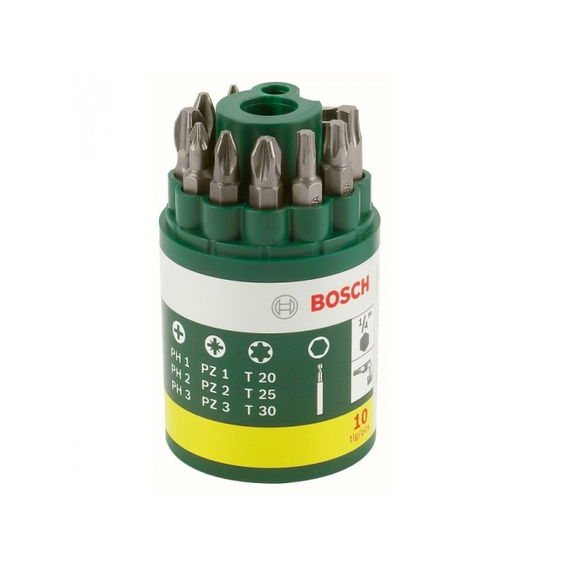 Набор бит Bosch 2.607.019.452 (длина 25 мм, количество 10шт, материал S2) нож сменный bosch advancedrotak 760 46 см