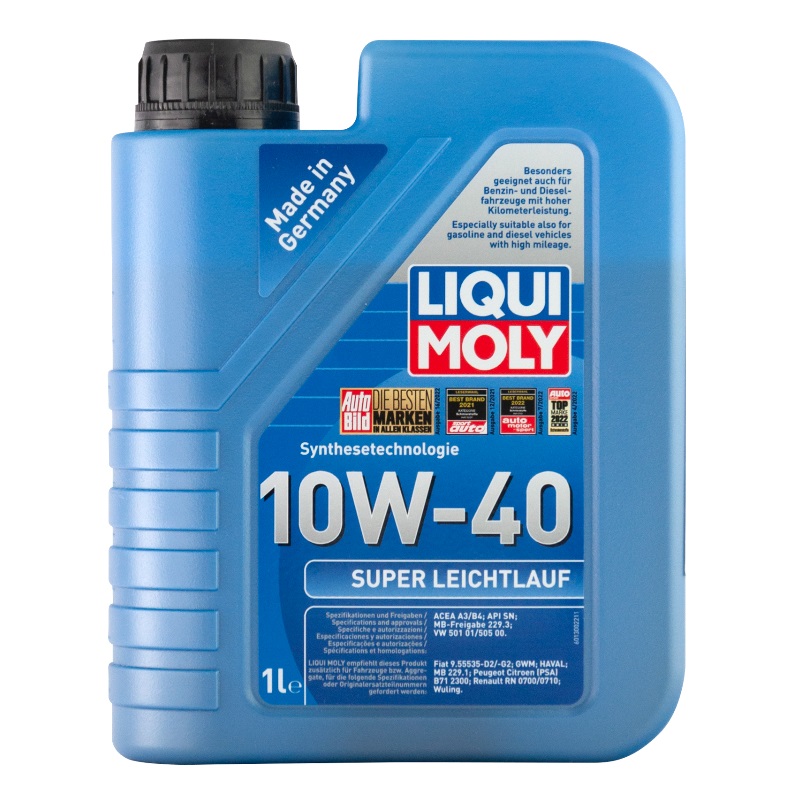 Масло НС-синтетическое моторное Liqui Moly Super Leichtlauf 10W-40 1 л 9503 масло моторное shell helix ultra 0w 40 4 л 550040759