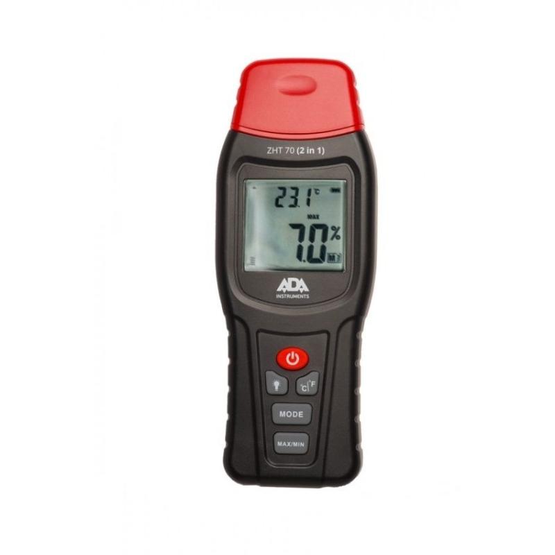 Измеритель влажности и температуры контактный Ada ZHT 70 А00518 (2 в 1) измеритель влажности почвы лягушонок
