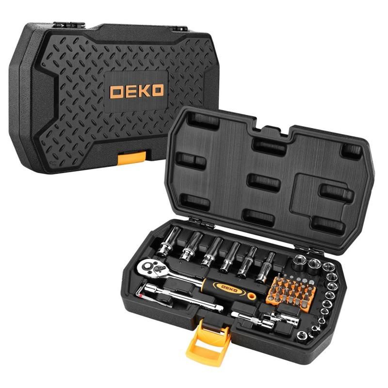 Набор инструментов для автомобиля в чемодане Deko DKMT49 065-0774, 49 предметов сумка для инструментов с карманами deko dktb52