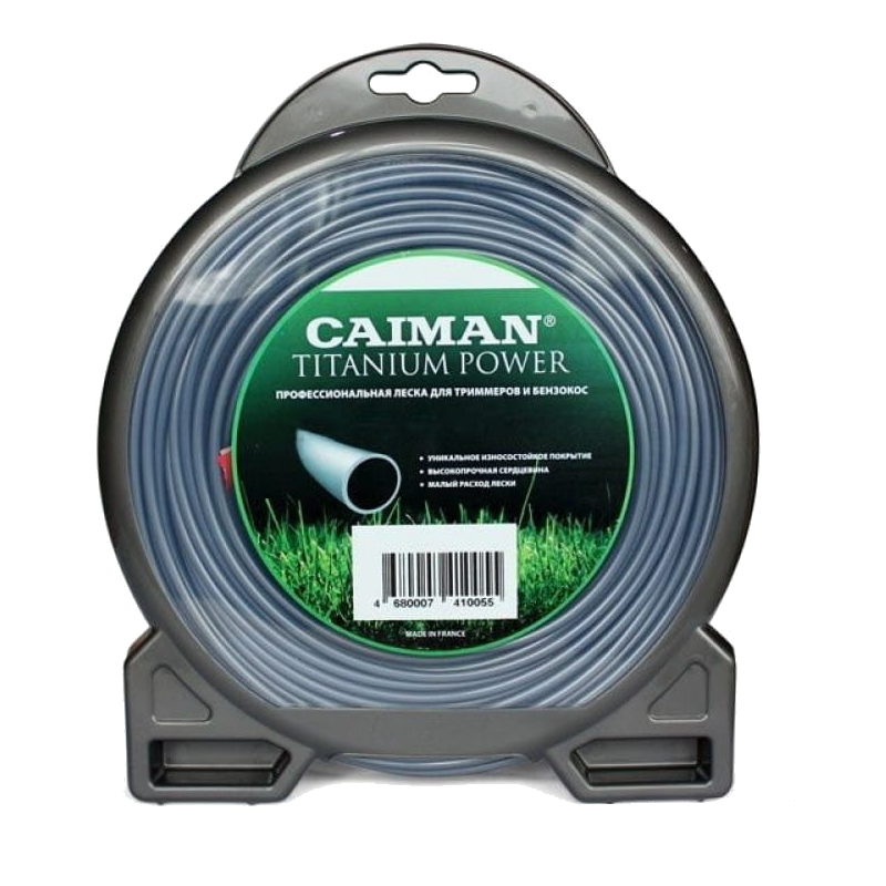 Леска профессиональная Caiman Titanium Power CB269, 2,5 мм, 15 м насадка триммерная универсальная caiman autofeed 130 мм