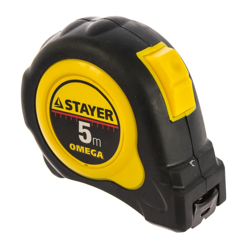 Рулетка Stayer Master Omega 3402-05-19_z01 (5 м, 19 мм) защитная маска stayer 1116 у 2к трехслойная класс защиты ffp1 до 4 пдк с тремя клапанами