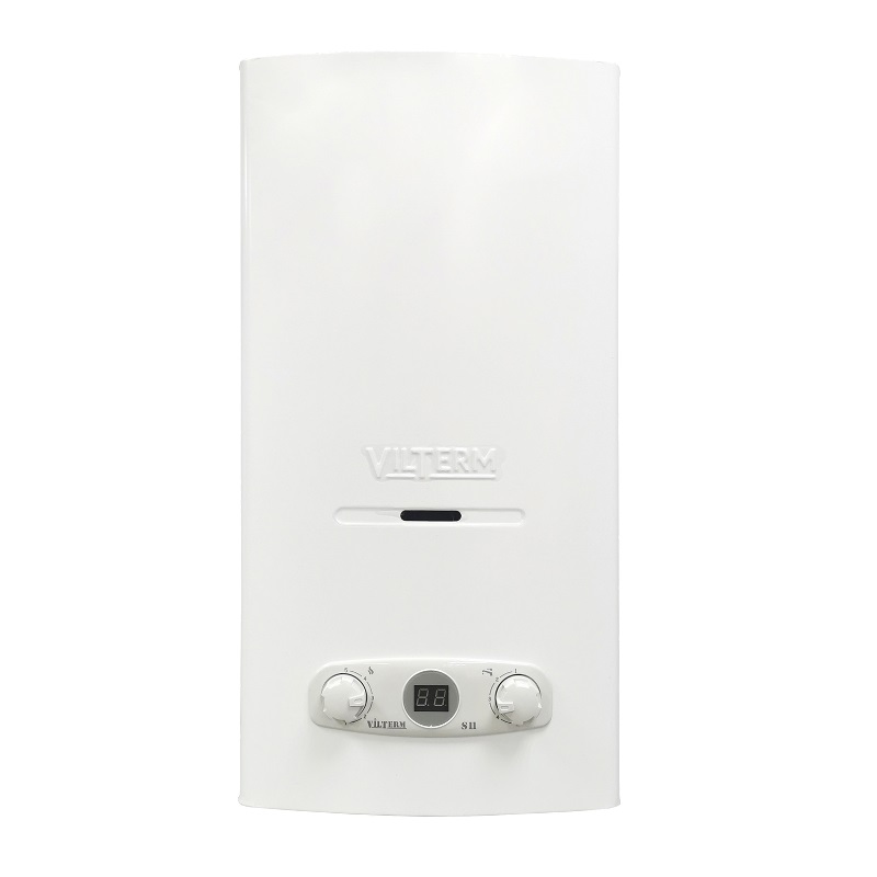 Газовый водонагреватель VilTerm S11 (электророзжиг, быстрый нагрев) газовый баллон вб 2 с предохранительным клапаном 27 л