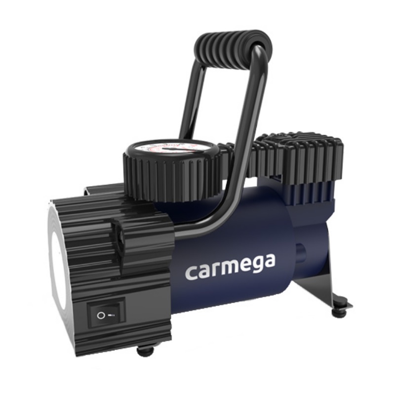 Компрессор автомобильный CARMEGA AC-35L 35 л/мин, 7 атм, сумка, фонарь компрессор автомобильный carmega ac 35l 35 л мин 7 атм сумка фонарь
