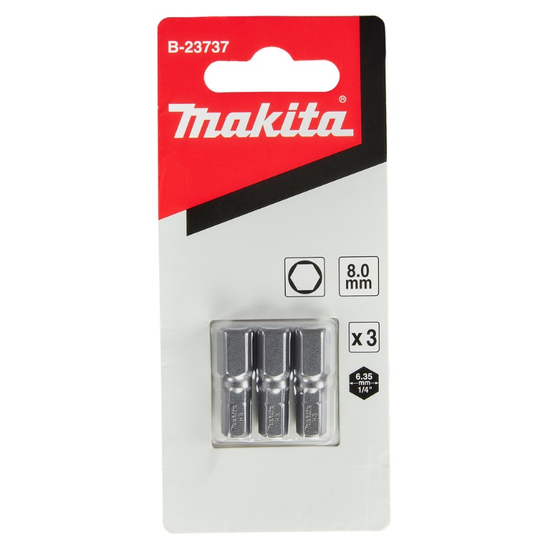 Насадка HEX Makita B-23737 8.0, 25 мм, C-form, 3 шт. пильный диск для демонтажных работ makita b 29212 185x30x2 1 25x40t