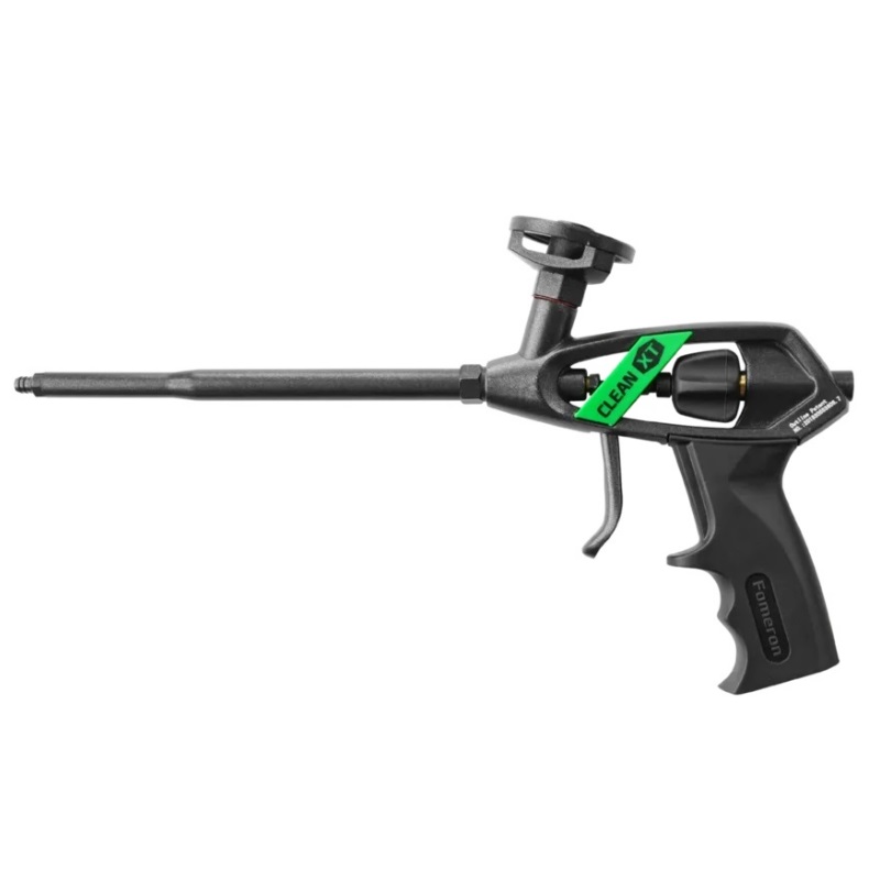 Пистолет для монтажной пены Fomeron Clean ХТ 590008 (пластиковый корпус, игольчатый клапан, вес 0.48 кг) пистолет для монтажной пены polynor polynor gun с тефлоновым покрытием