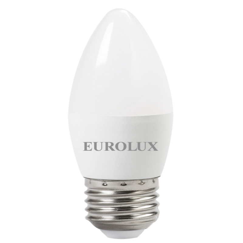 Светодиодная лампа Eurolux LL-E-C37-6W-230-4K-E27 лампа светодиодная eurolux ll e a60 13w 230 2 7k e27