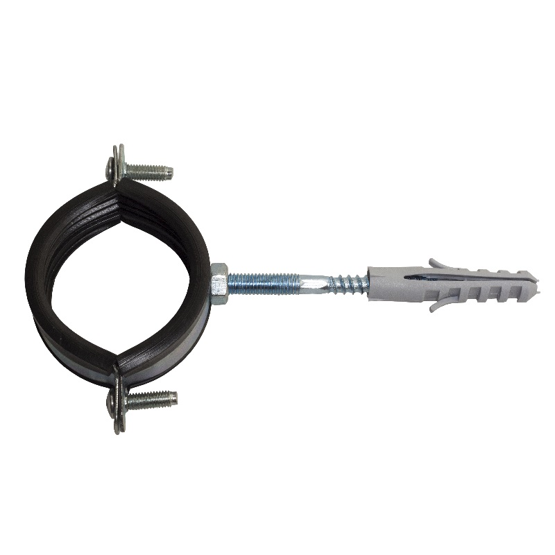 сантехнический хомут для труб со шпилькой и дюбелем свк Хомут трубный металлический Humalt RU-HT 007040106 (М8, 59-66, 2