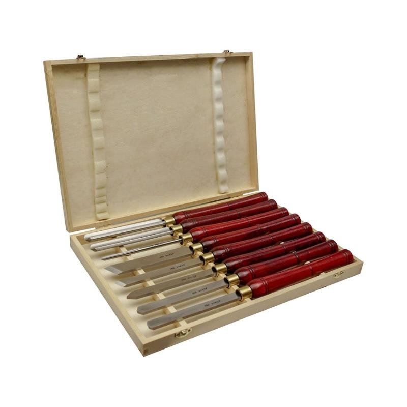 Набор токарных резцов по дереву Энкор 10430 (8 предметов, ручные, деревянные ручки) деревянные набор шампуров домашний сундук