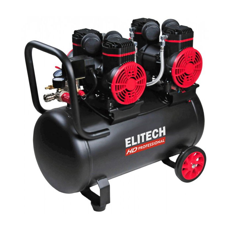 Компрессор безмасляный Elitech HD ACF 500-50S 204540 50 литров, 500 л/мин тройник для компрессора elitech y 1 4 mff
