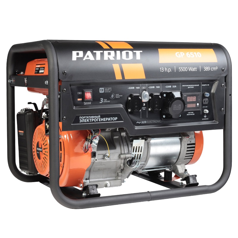 Бензиновый генератор Patriot GP 6510 триммер бензиновый patriot pt 415t 1 3 л с