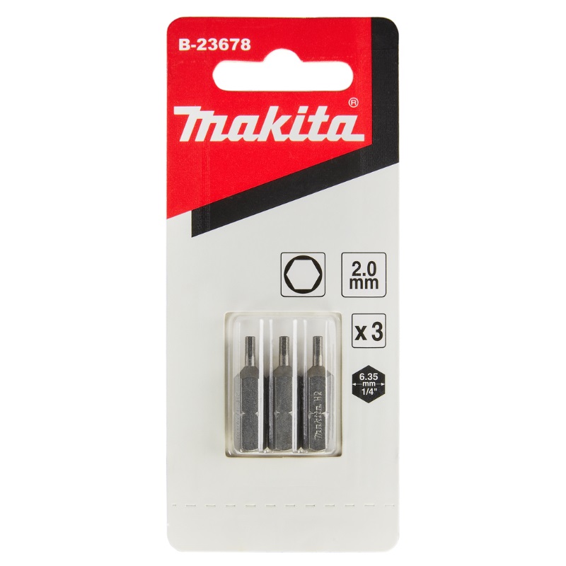 Насадка HEX Makita B-23678 2.0, 25 мм, C-form, 3 шт. насадка makita pz2 177 мм e form 3 шт для dfr750 p 67789