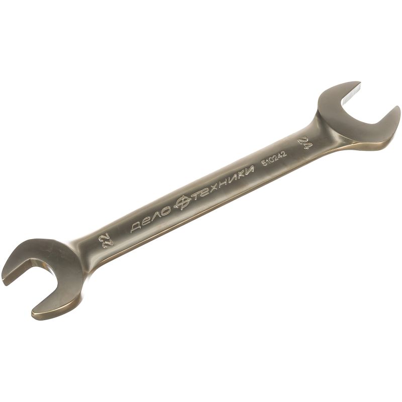 Ключ рожковый Дело Техники 510242 (размер мин 22 мм, макс 24 мм, длина 250 мм, материал cr-v) гаечный рожковый ключ frosp 27х30мм
