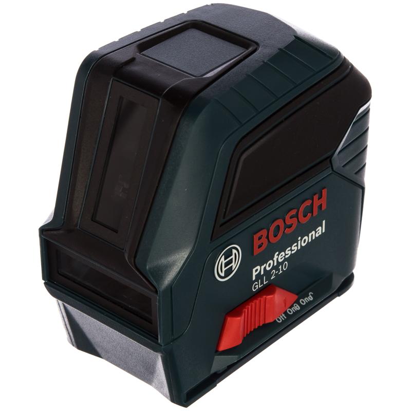 Лазерный нивелир Bosch GLL 2-10 0.601.063.L00 (2 луча, линейный, дальность без приемника 10 м) лазерный нивелир bosch gll 2 10 0 601 063 l00 2 луча линейный дальность без приемника 10 м