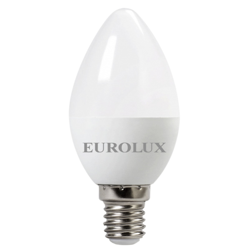 Светодиодная лампа Eurolux LL-E-C37-6W-230-4K-E14 лампа светодиодная eurolux ll e a60 13w 230 2 7k e27