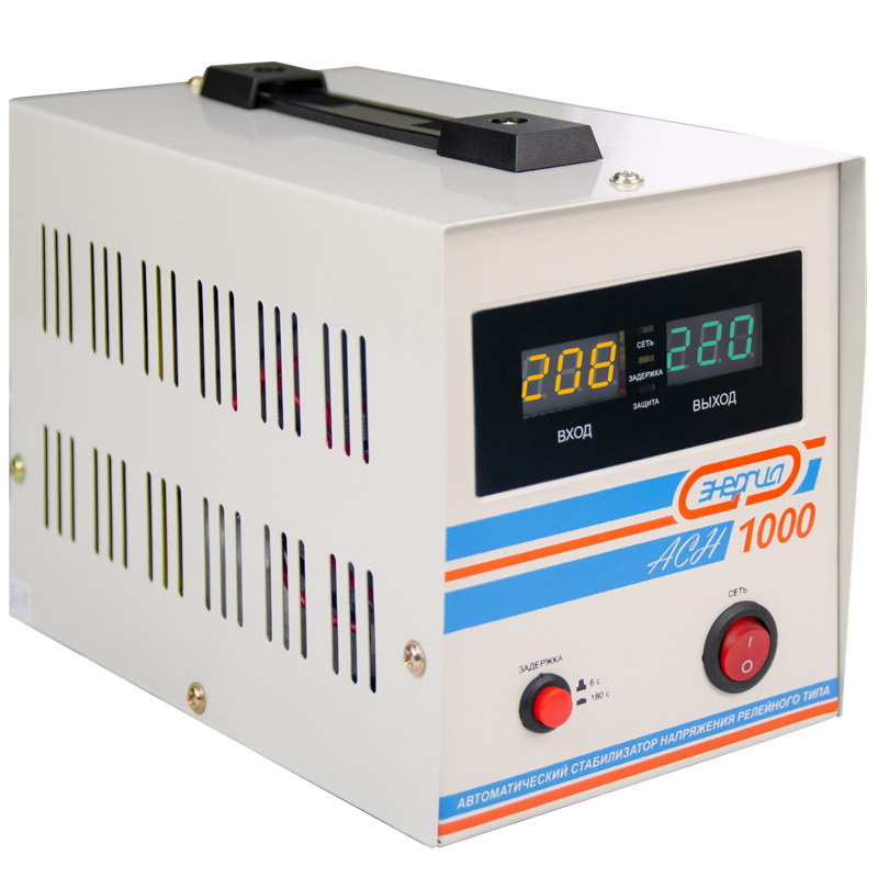 Стабилизатор Энергия АСН-1000 Е0101-0124 стабилизатор напряжения энергия 1000 люкс е0101 0123 рабочий диапазон входа 130 280 вольт