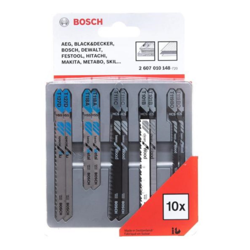 Набор полотен по металлу Bosch 2.607.010.148 SET 10шт миксер bosch mfq36480